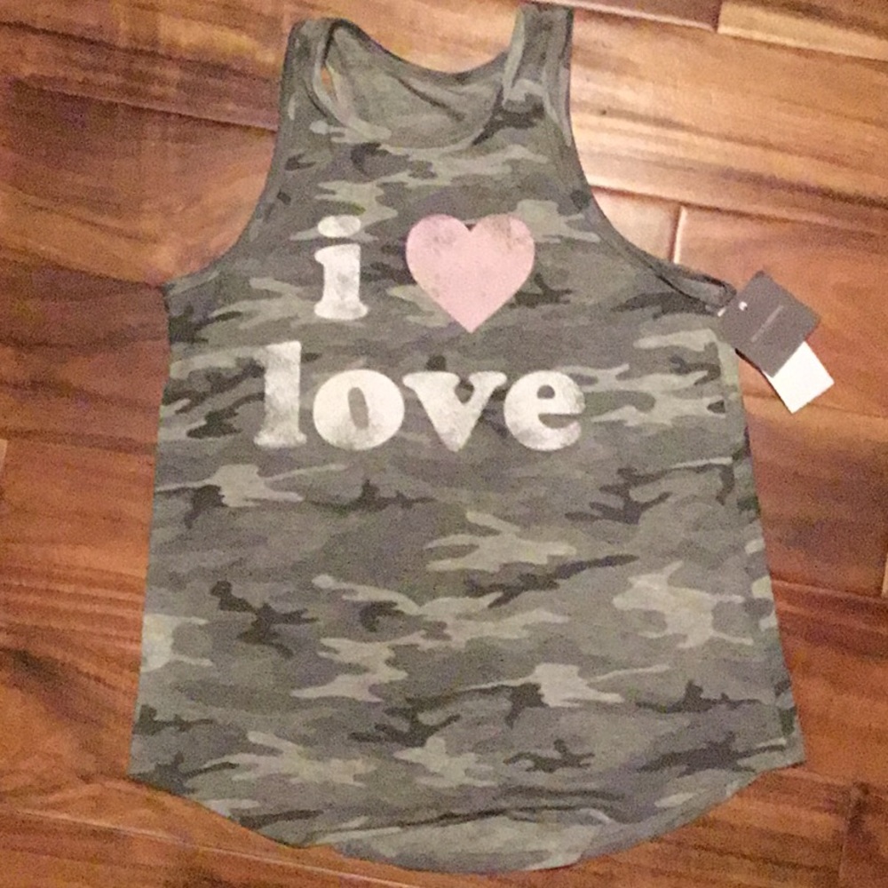 Grey Camo Tank top size small NWT